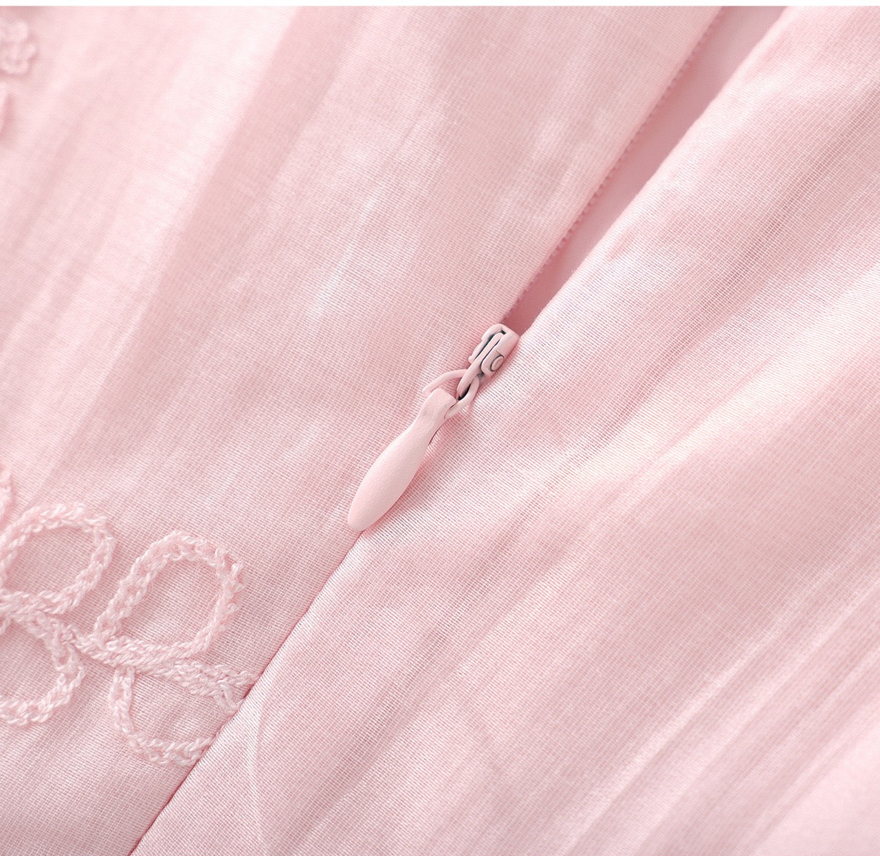 Celeste Nakışlı Tencel Midi Elbise