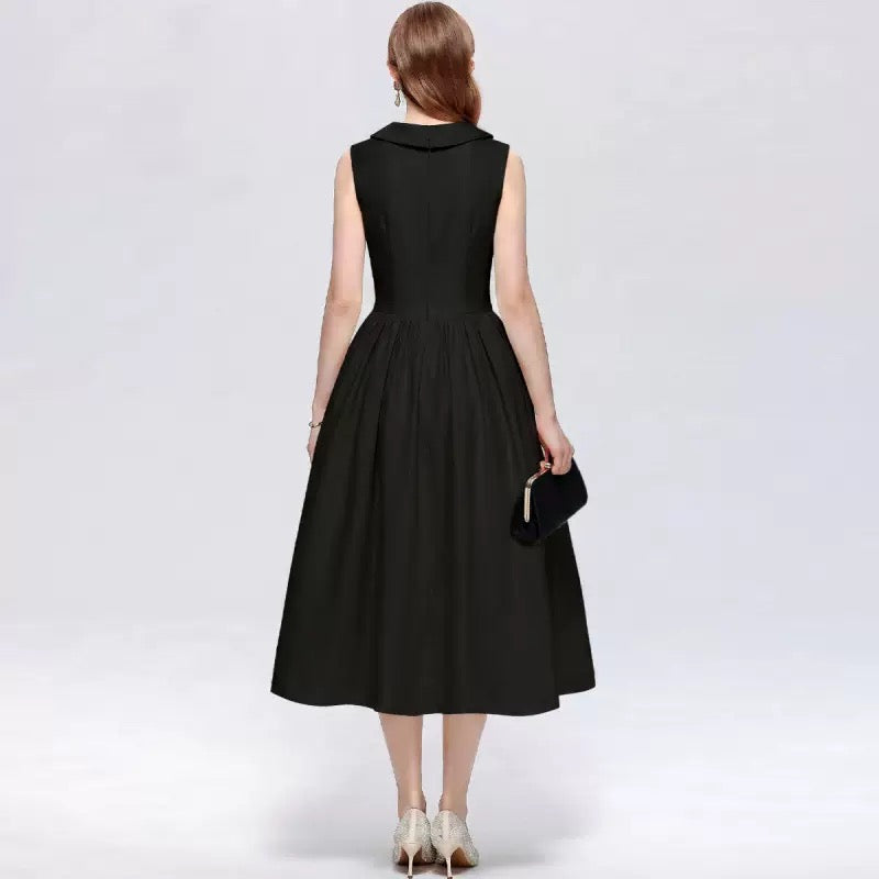 Aurelia Vintage Bebe Yaka Maxi Elbise