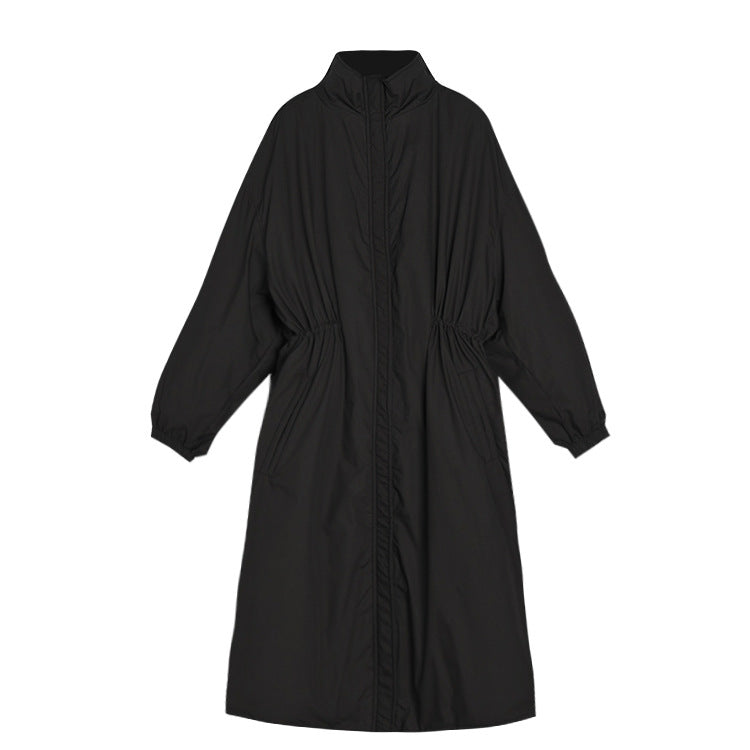 Kaz Tüyü Oversize Şişme Mont – Bel Büzgülü Uzun Tasarım