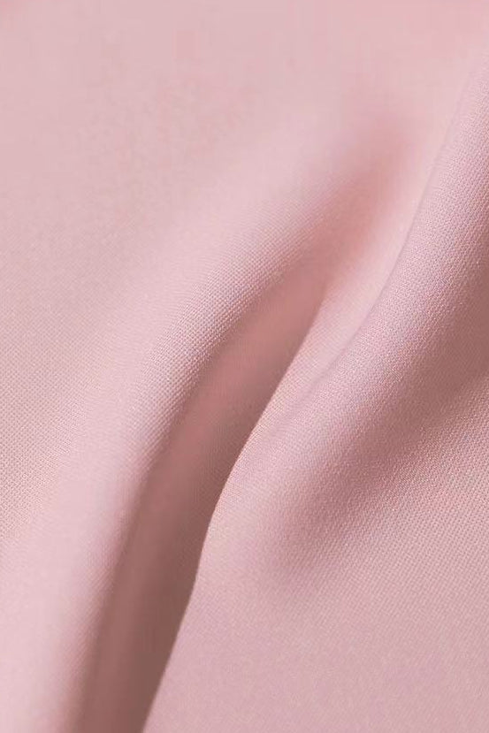Pastel Pembe Incecik Dökümlü Trençkot