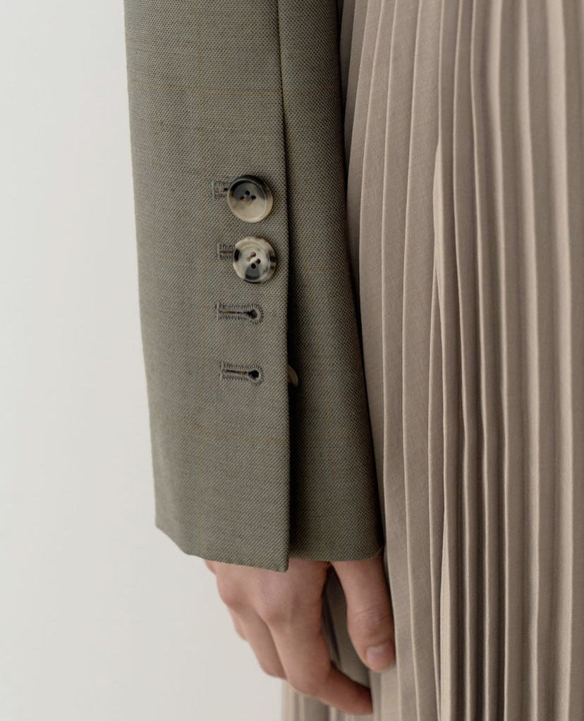 Bel Vurgulu Yün Blazer