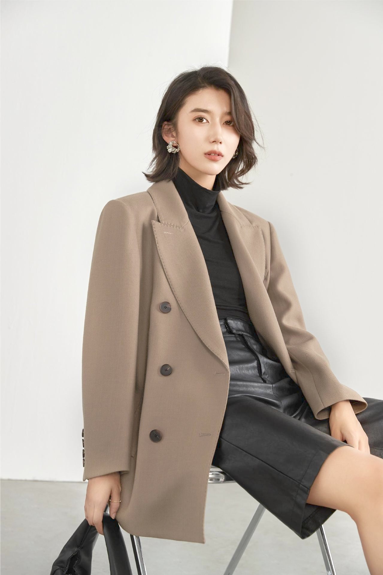 Rock Oversize Blazer Yün Ceket