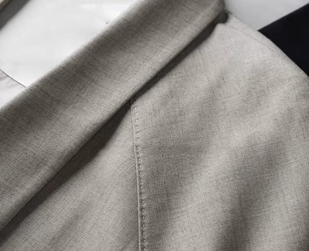 Lüks Yün Dokulu Oversize Uzun Blazer Ceket