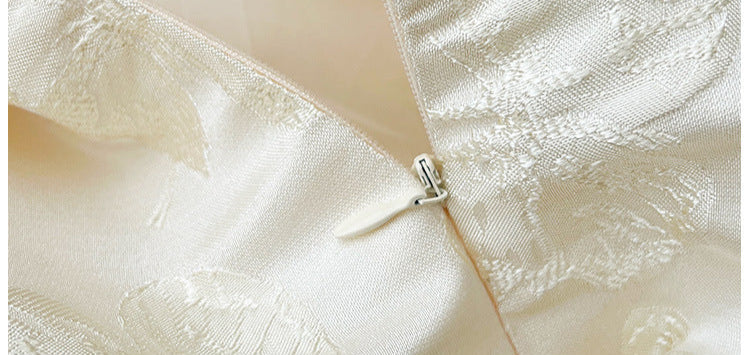 Askılı Zarif Kuğu Midi Elbise