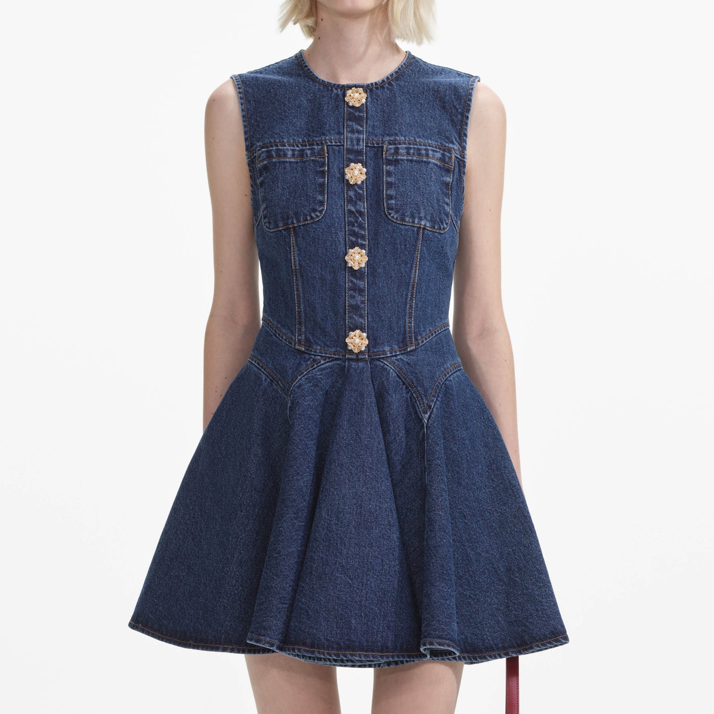 Denim Skater Mini Elbise