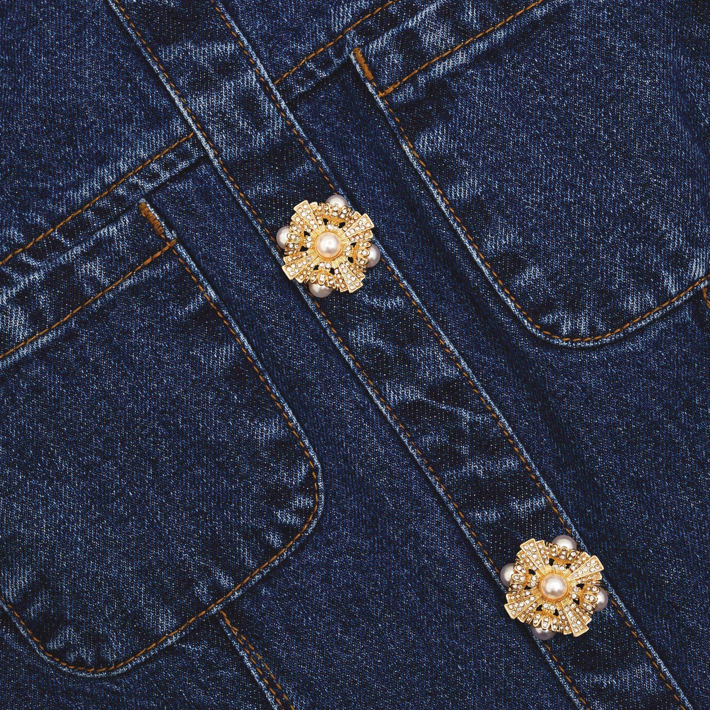 Denim Skater Mini Elbise