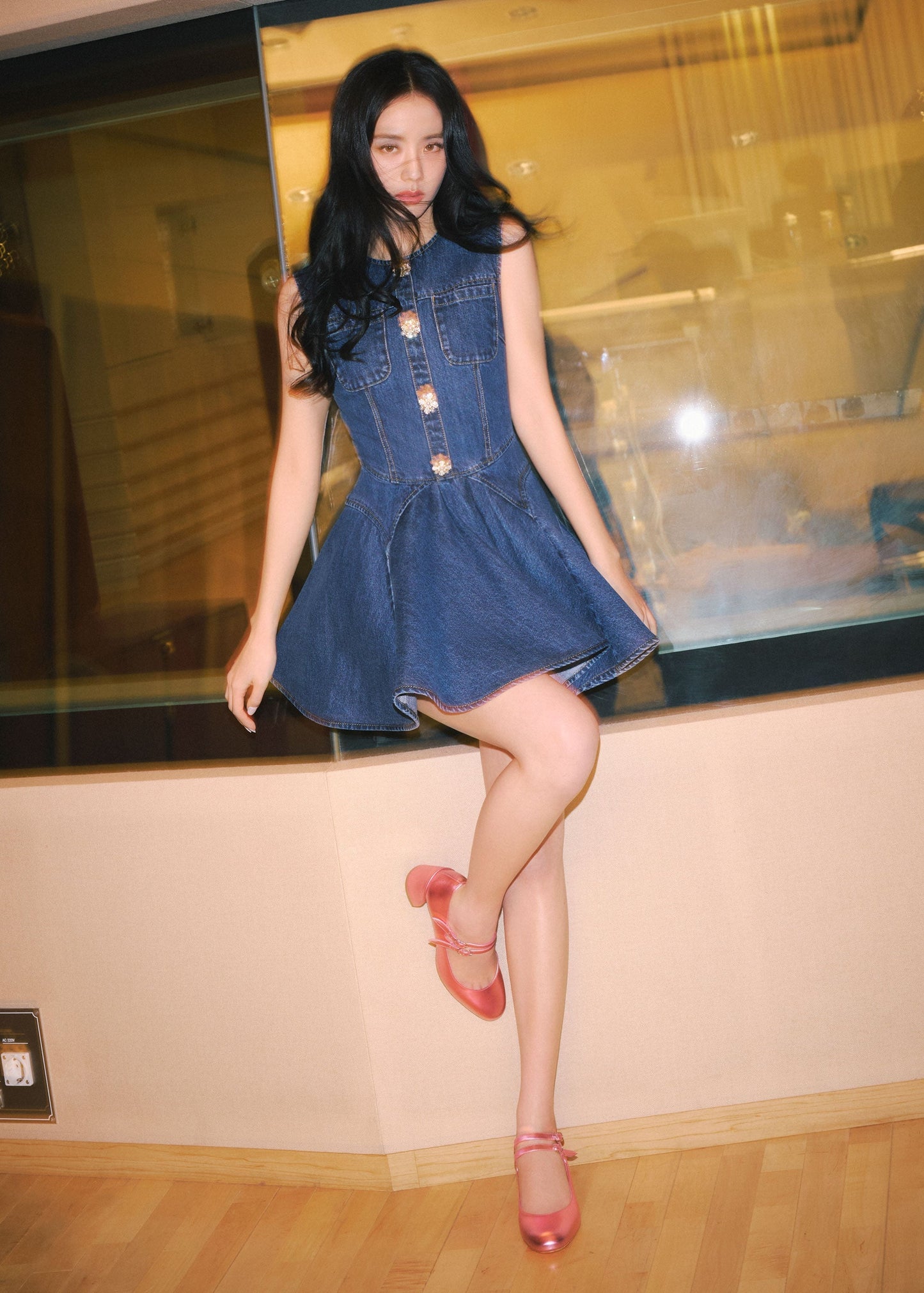 Denim Skater Mini Elbise
