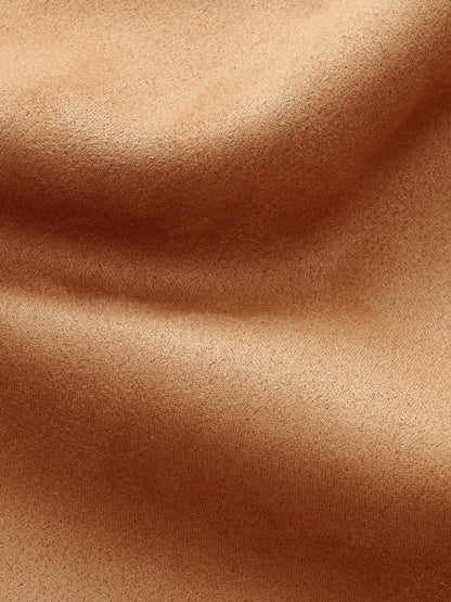 Kahve Suede Dantel Splicing Elbise