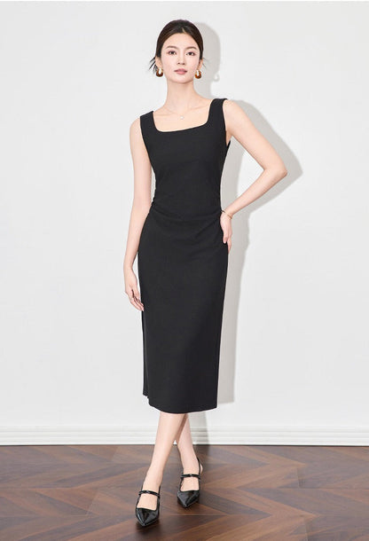 Amélie Noir Maxi Elbise