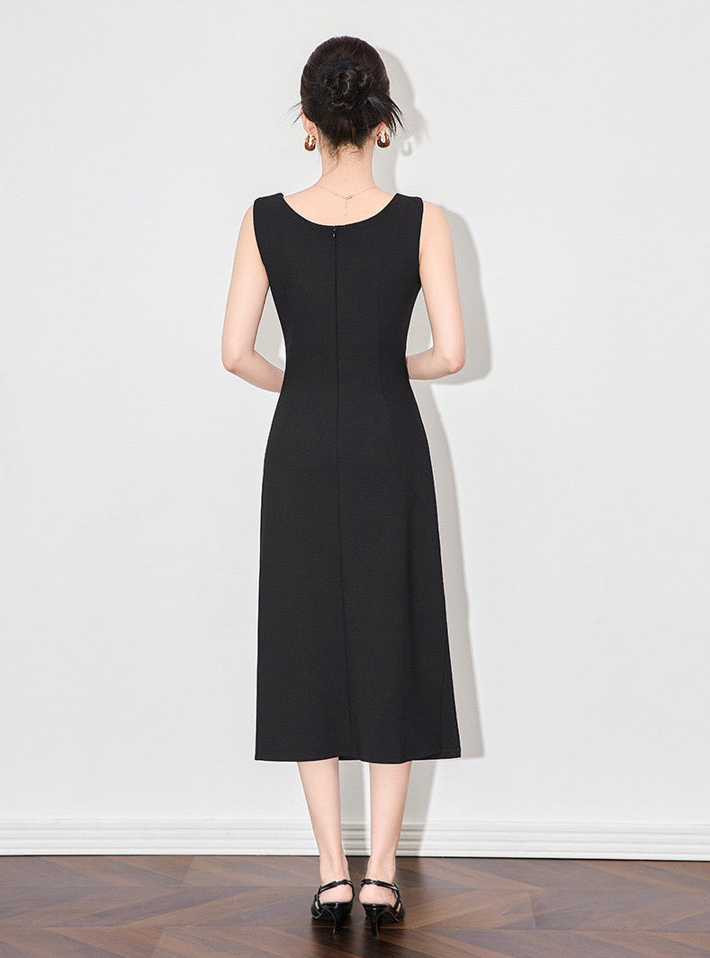 Amélie Noir Maxi Elbise