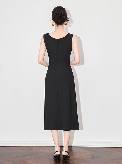 Amélie Noir Maxi Elbise