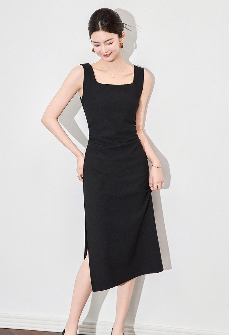 Amélie Noir Maxi Elbise