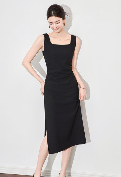 Amélie Noir Maxi Elbise