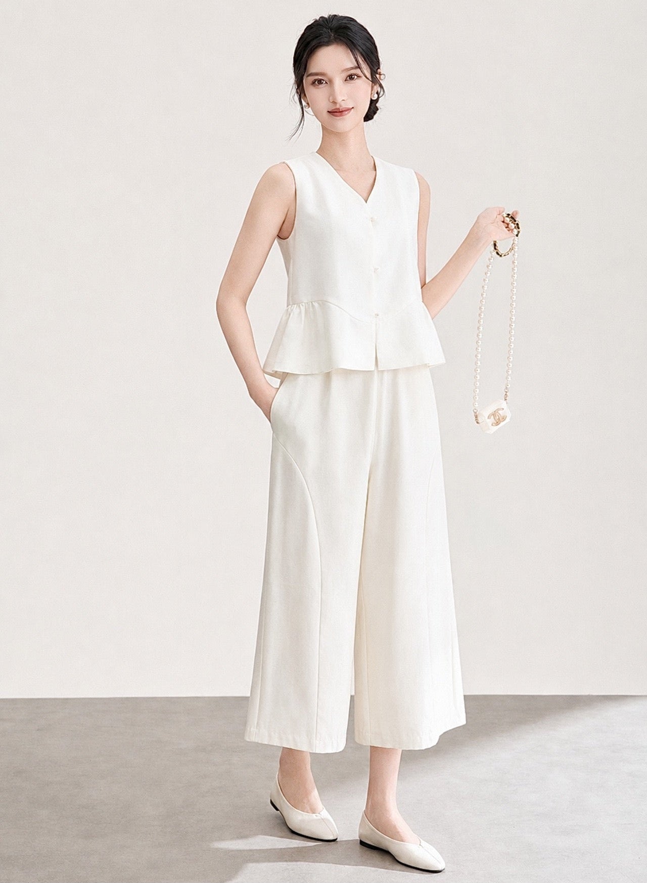 Emilia Luxe Yelek ve Crop Pantolon Takımı