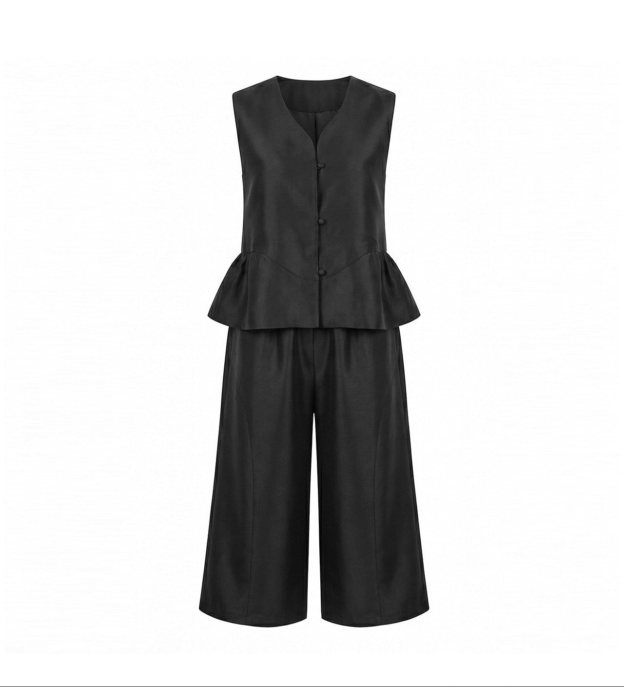 Emilia Luxe Yelek ve Crop Pantolon Takımı