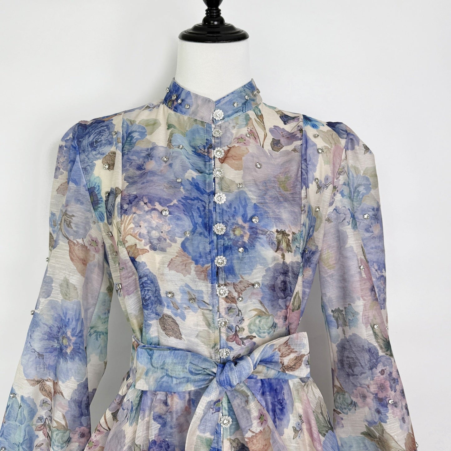 Rosalie Vintage Çiçek Desenli Maxi Elbise