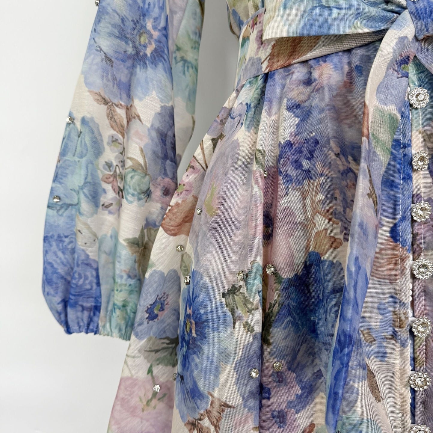 Rosalie Vintage Çiçek Desenli Maxi Elbise