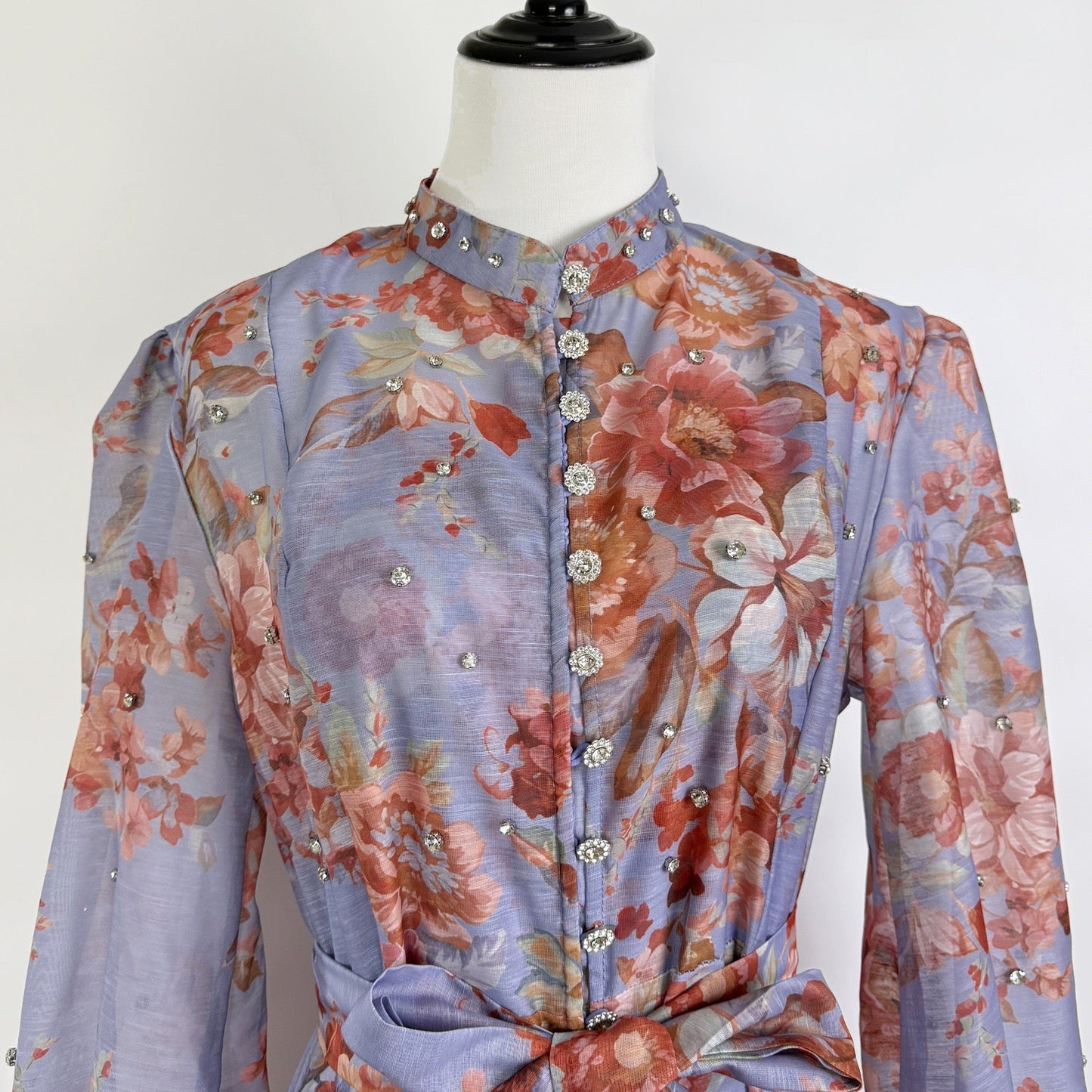 Rosalie Vintage Çiçek Desenli Maxi Elbise