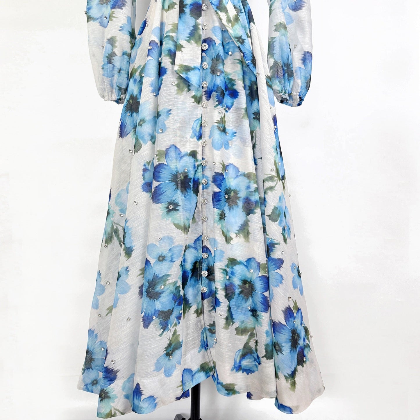 Rosalie Vintage Çiçek Desenli Maxi Elbise