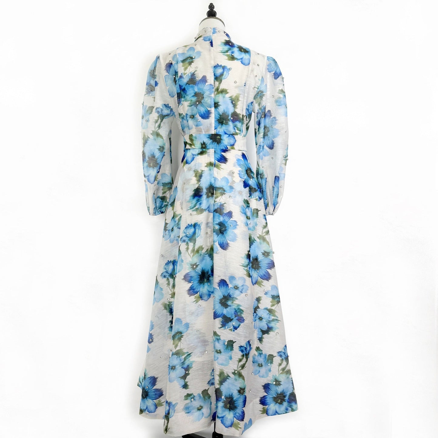 Rosalie Vintage Çiçek Desenli Maxi Elbise