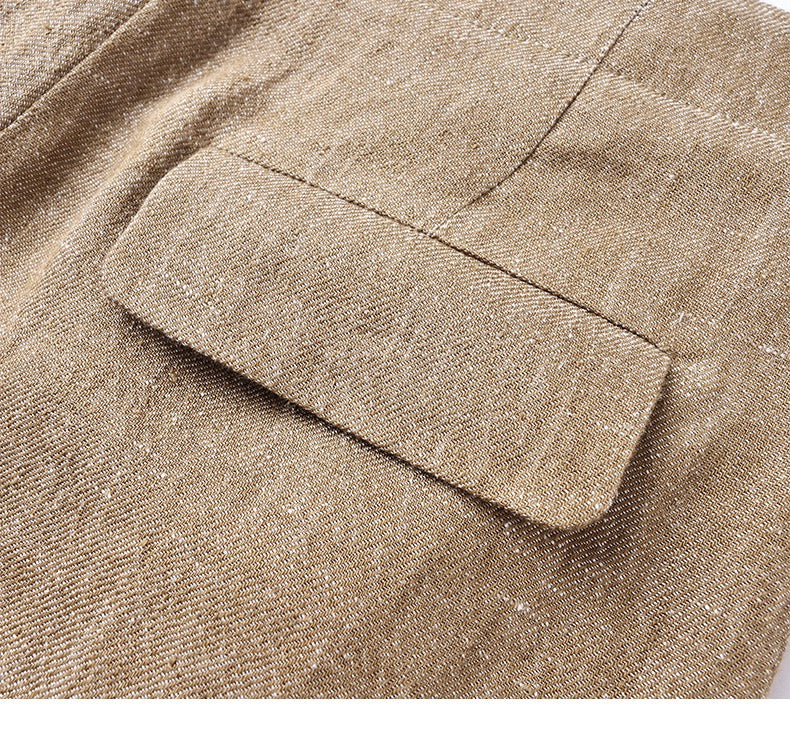 Avery %99 Keten Geniş Paça Pantolon