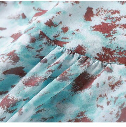 Celeste Çiçek Desenli Şifon Midi Elbise