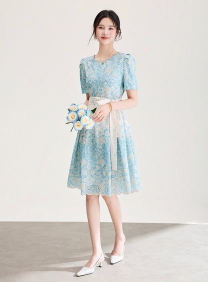 Adeline Embroidered Floral  Dress
