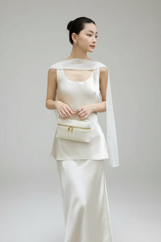 Serella Saten Görünümlü İkili Etek Takım