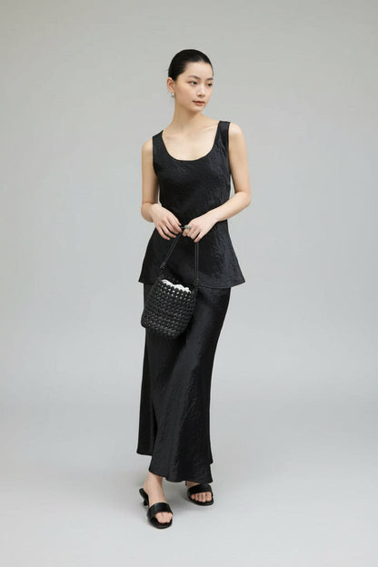 Serella Saten Görünümlü İkili Etek Takım