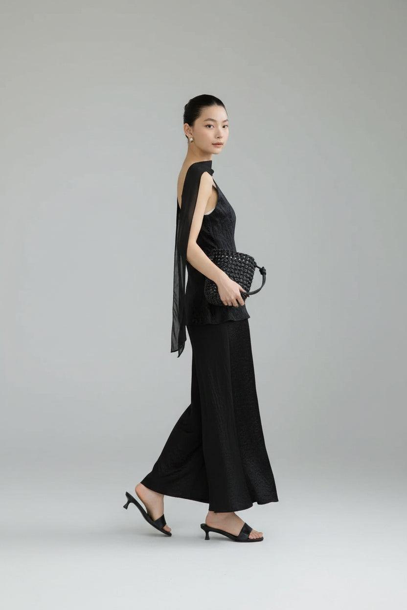 Serella Saten Görünümlü İkili Etek Takım