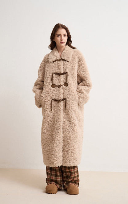 Evelisse Uzun Shearling Kaban