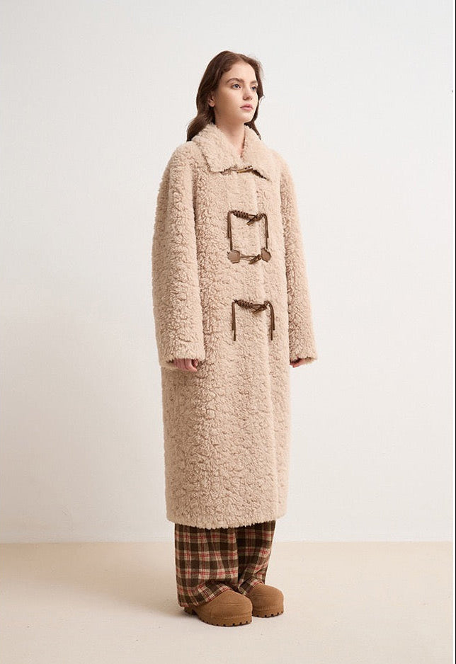 Evelisse Uzun Shearling Kaban