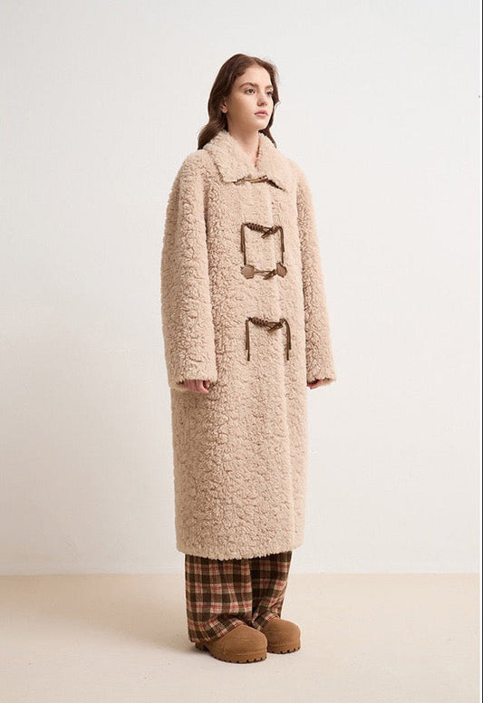 Evelisse Uzun Shearling Kaban