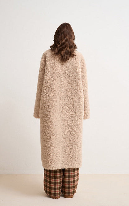 Evelisse Uzun Shearling Kaban