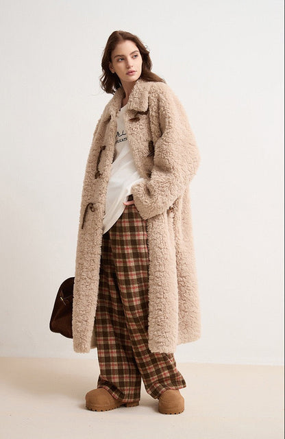 Evelisse Uzun Shearling Kaban