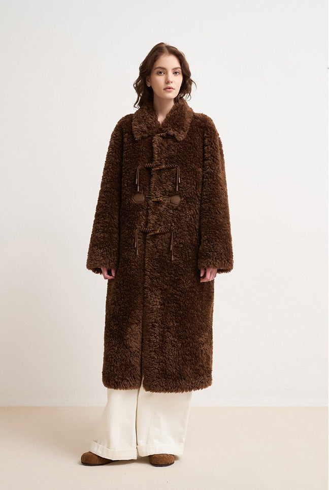 Evelisse Uzun Shearling Kaban