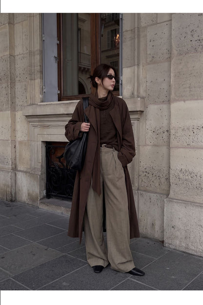 Elowyn Oversize Uzun Trençkot
