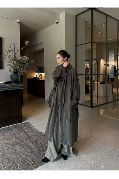 Elowyn Oversize Uzun Trençkot
