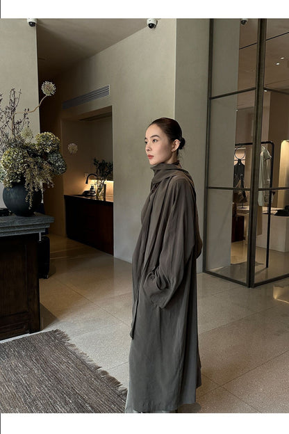 Elowyn Oversize Uzun Trençkot