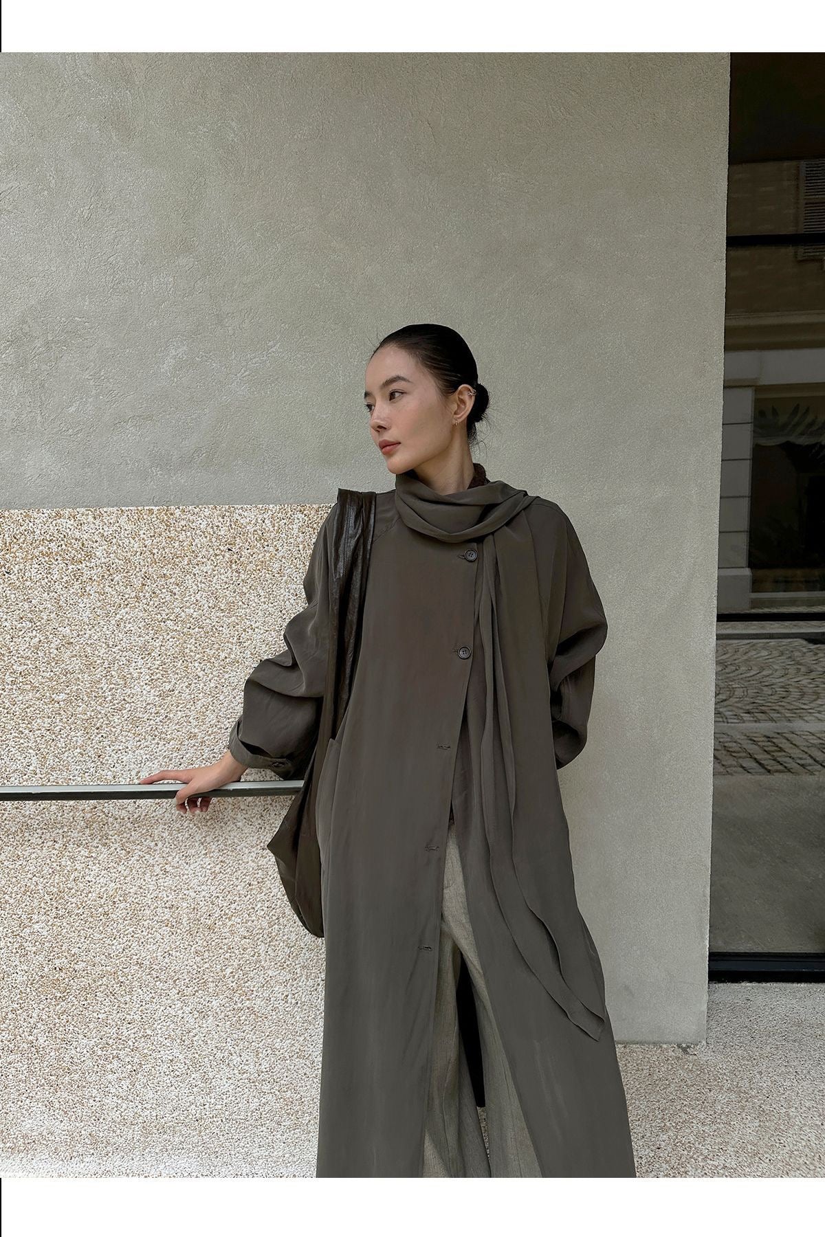 Elowyn Oversize Uzun Trençkot