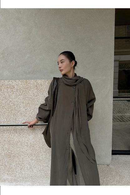 Elowyn Oversize Uzun Trençkot