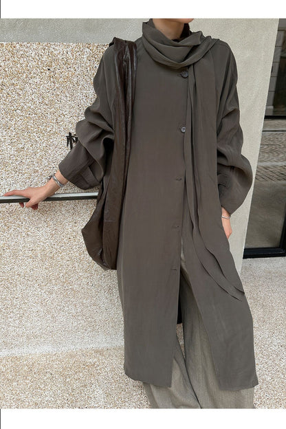 Elowyn Oversize Uzun Trençkot