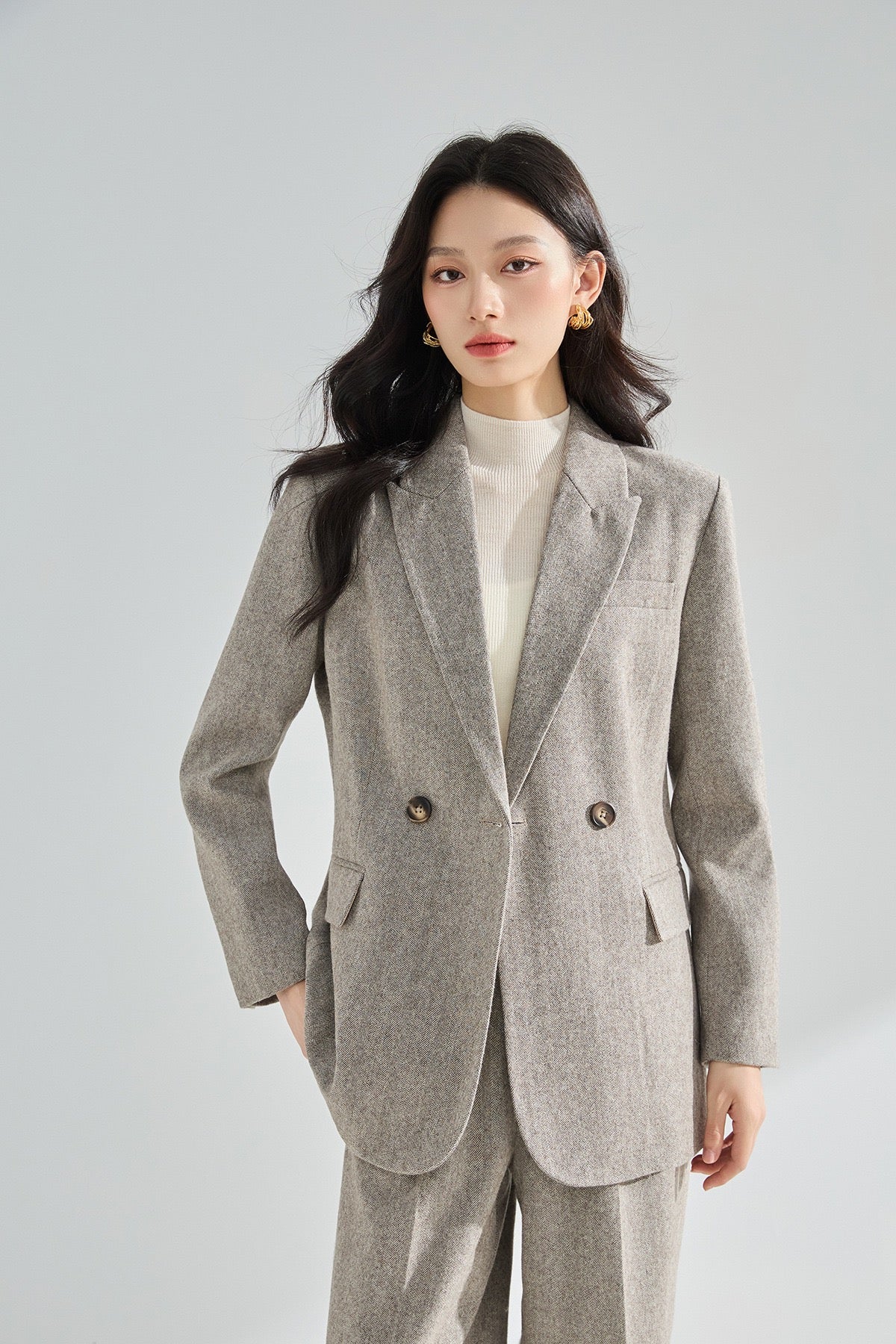 Arden Yün Karışımlı Blazer & Pantolon Takım