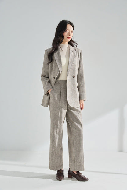 Arden Yün Karışımlı Blazer & Pantolon Takım