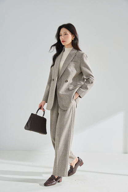 Arden Yün Karışımlı Blazer & Pantolon Takım