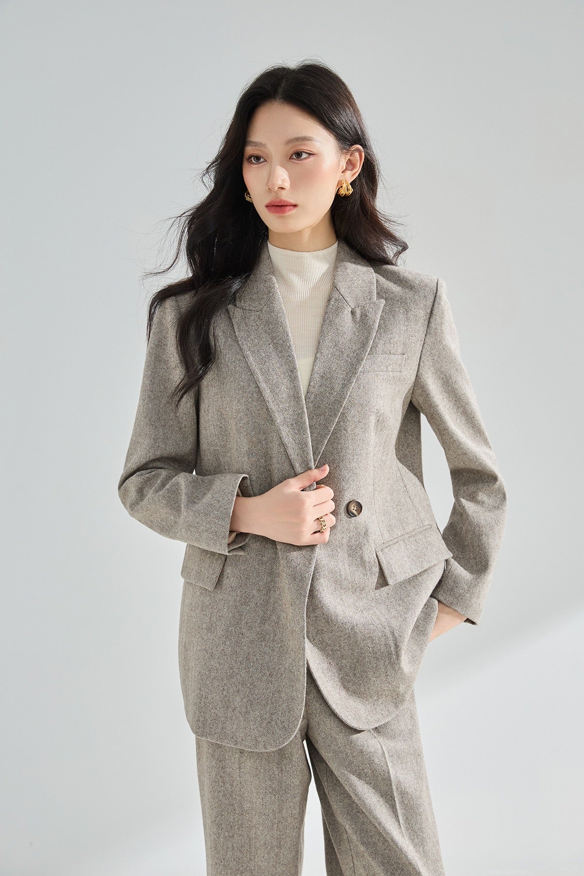 Arden Yün Karışımlı Blazer & Pantolon Takım