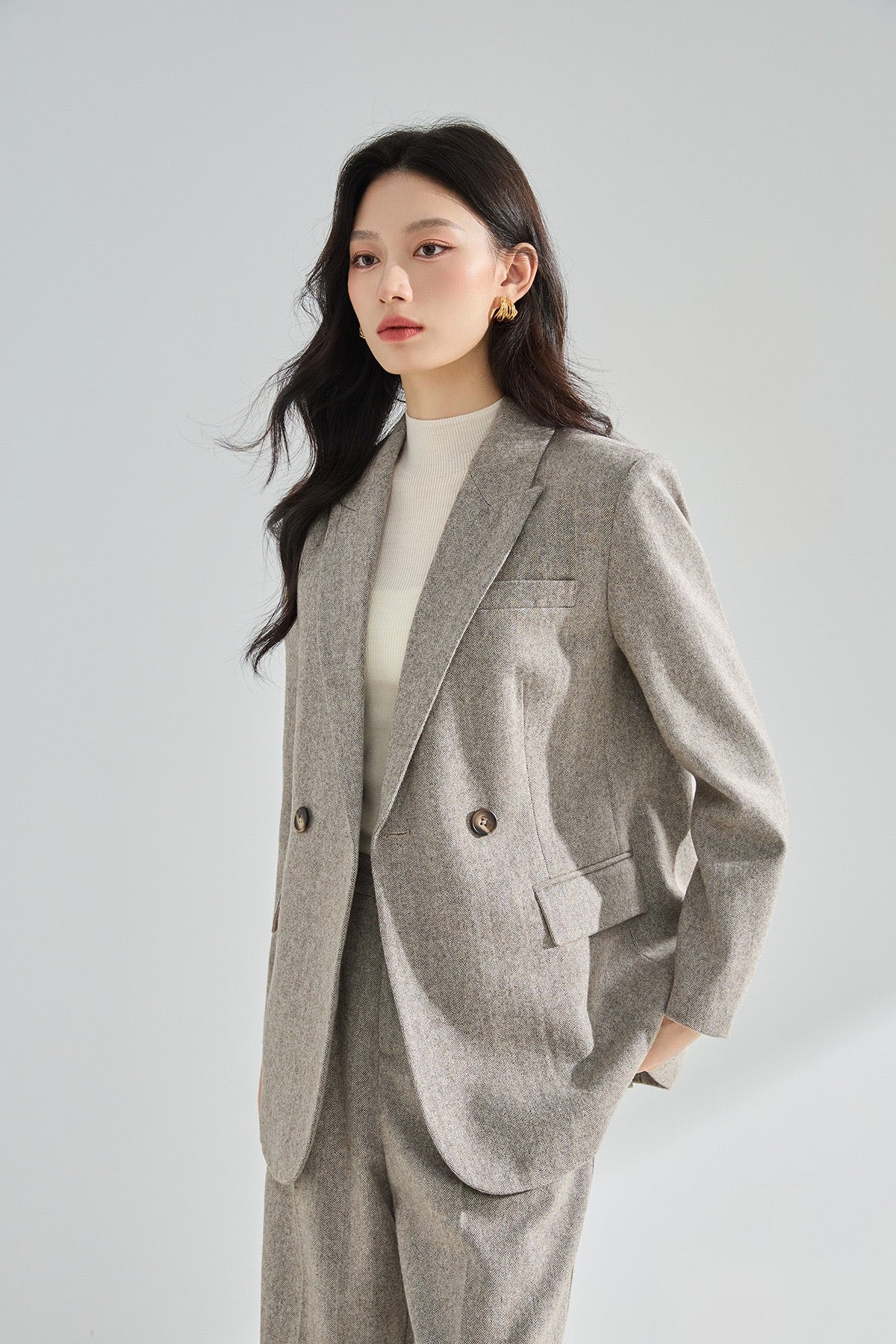 Arden Yün Karışımlı Blazer & Pantolon Takım