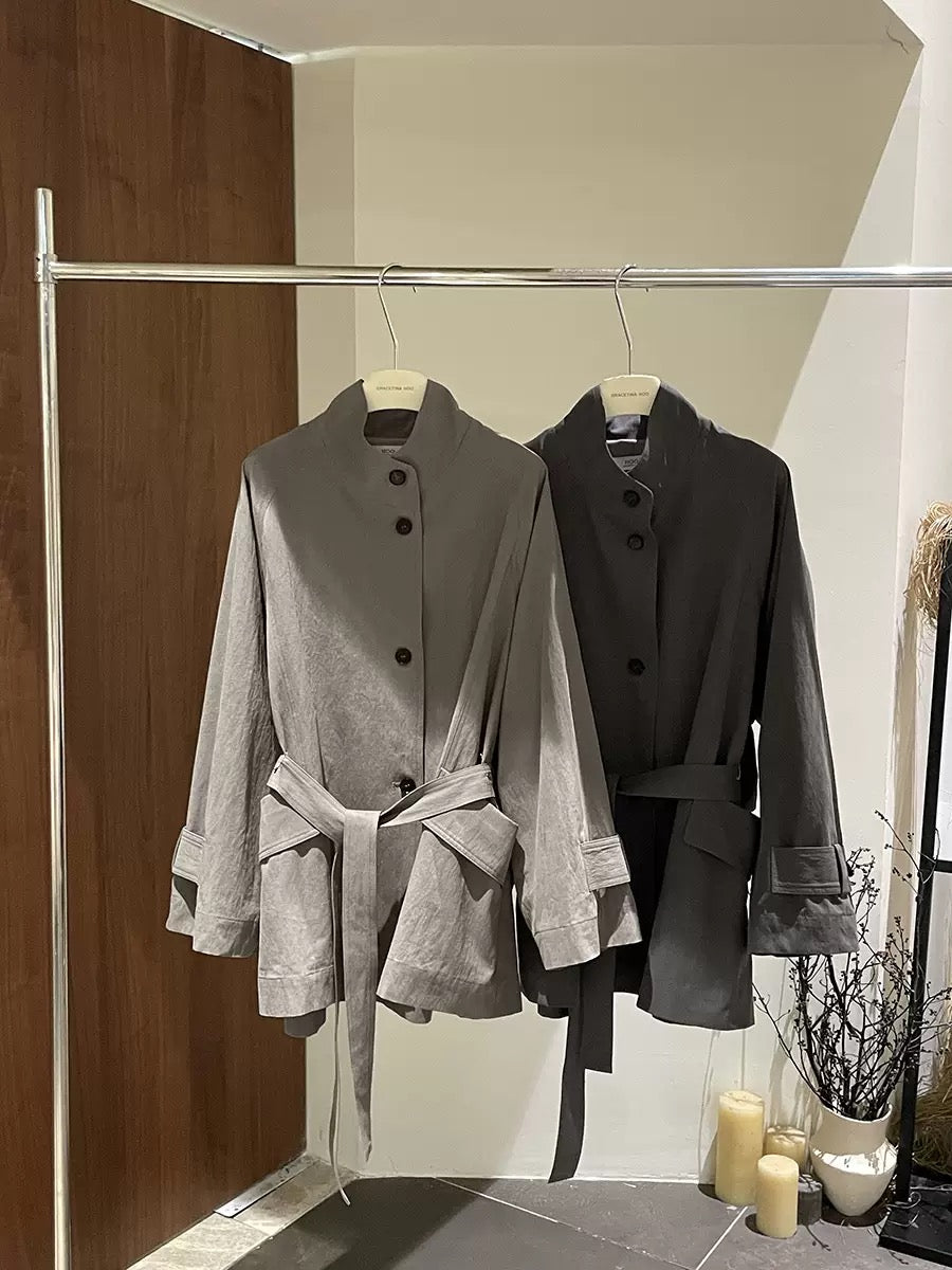 Elowen İpek Karışımlı Oversize Trençkot