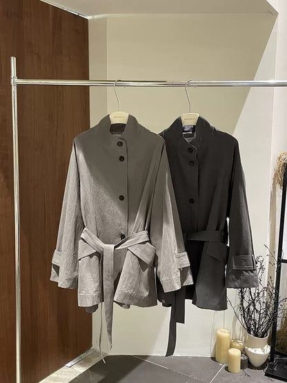Elowen İpek Karışımlı Oversize Trençkot
