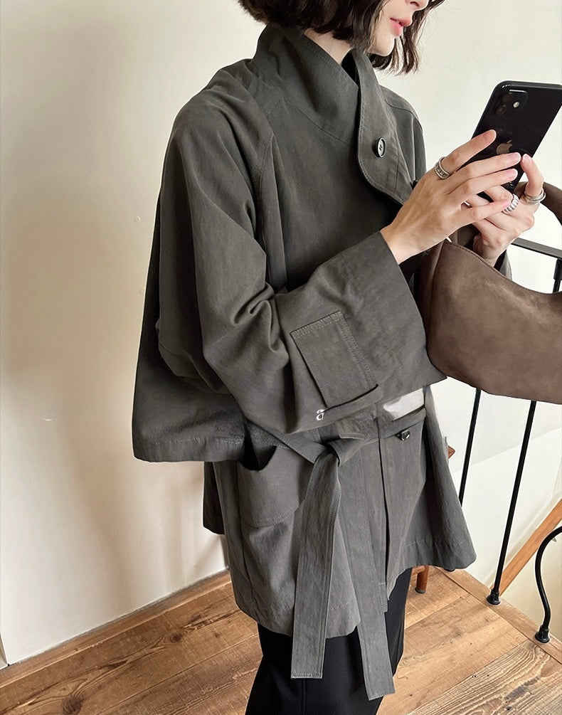 Elowen İpek Karışımlı Oversize Trençkot